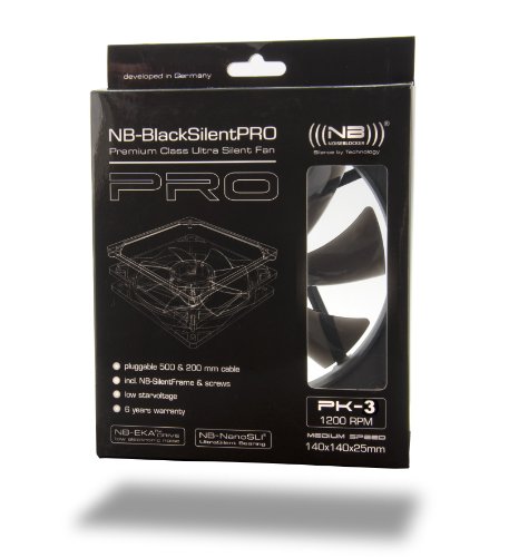 NoiseBlocker BlackSilentPro P-3 90.05 CFM 140 mm Fan