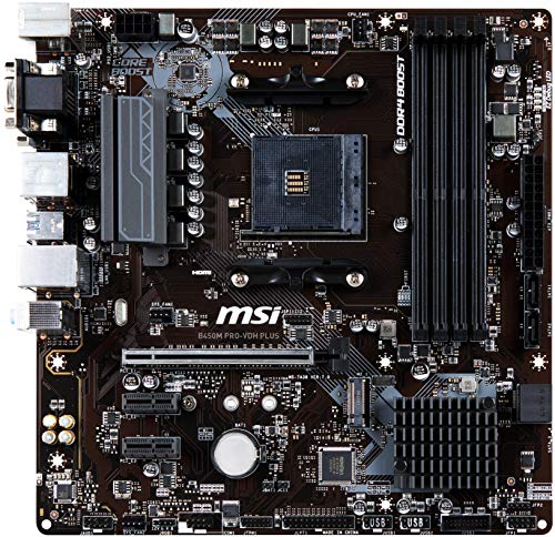 MSI B450M PRO-VDH PLUS Micro ATX AM4 Motherboard