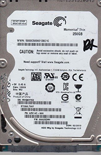 Seagate Momentus Thin 250 GB 2.5" 7200 RPM Internal Hard Drive