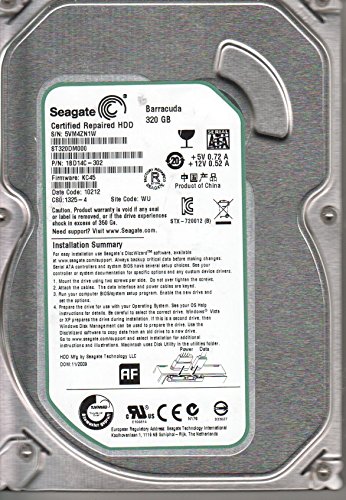 Seagate BarraCuda 320 GB 3.5" 7200 RPM Internal Hard Drive