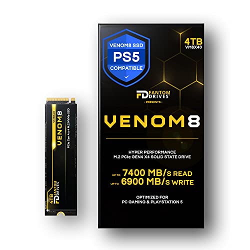 Fantom Drives VENOM8 4 TB M.2-2280 PCIe 4.0 X4 NVME Solid State Drive