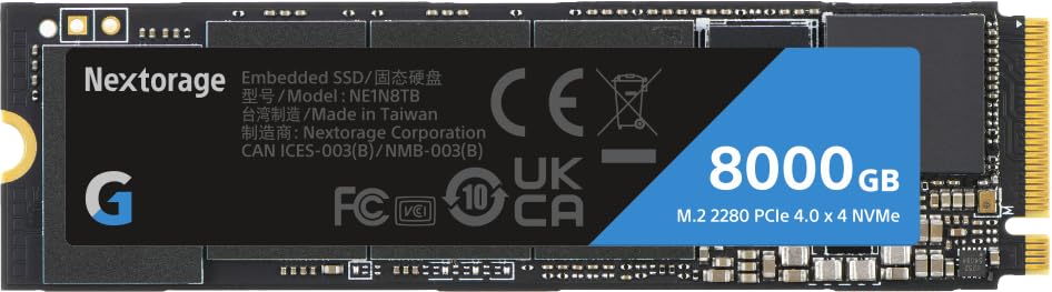 Nextorage G-Series 8 TB M.2-2280 PCIe 4.0 X4 NVME Solid State Drive